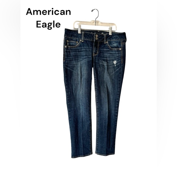American Eagle Outfitters Denim - American Eagle 🦅 ARTIST STYLE Lightly Distressed Crop Jeans. Size: 6 #9